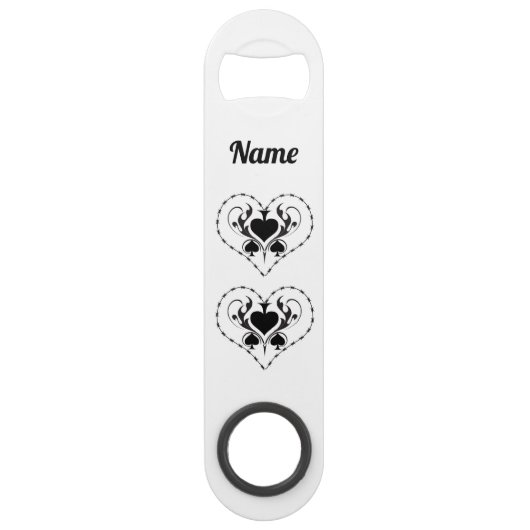 Barbed Wire Herz Schwarze Spades Thunder_Cove Speed Flaschenöffner (Vorderseite)
