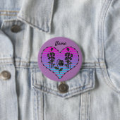 Barbed Wire Herz Wild Schwarze Rose Thunder_Cove Button (Beispiel)