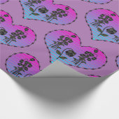 Barbed Wire Herz Wild Schwarze Rose Thunder_Cove Geschenkpapier (Ecke)
