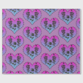 Barbed Wire Herz Wild Schwarze Rose Thunder_Cove Geschenkpapier (Flach)