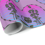 Barbed Wire Herz Wild Schwarze Rose Thunder_Cove Geschenkpapier (Rolleneckpunkt)