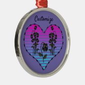 Barbed Wire Herz Wild Schwarze Rose Thunder_Cove Ornament Aus Metall (Rechts)