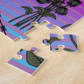 Barbed Wire Herz Wild Schwarze Rose Thunder_Cove Puzzle (Seite)