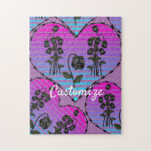 Barbed Wire Herz Wild Schwarze Rose Thunder_Cove Puzzle (Vertikal)