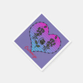 Barbed Wire Herz Wild Schwarze Rose Thunder_Cove Serviette (Ecke)