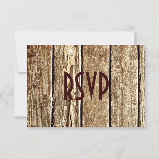Barbed Wire Horseshoe Country Western RSVP Cards (Rückseite)