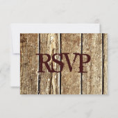 Barbed Wire Horseshoe Country Western RSVP Cards (Rückseite)