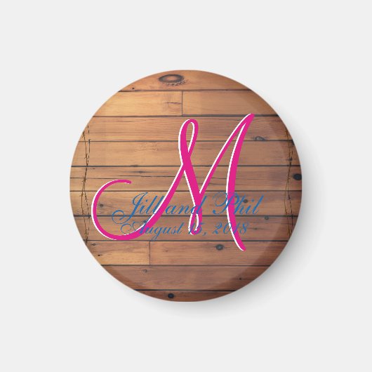 Barbed Wire Ranch Cherry Stall Wall 3d Monogramm Magnet (Vorne)