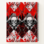 Barbed Wire Raute Blood Skull Horror Writer Notizblock (Rückseite)