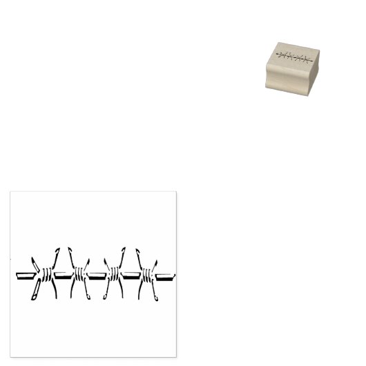 Barbed wire stamp, Stacheldraht  Gummistempel (Stempel)