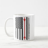 Barbell American Flag Gym Workout Tee Usa Motivati Kaffeetasse (Links)