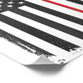 Barbell American Flag Gym Workout Tee Usa Motivati Poster (Ecke)