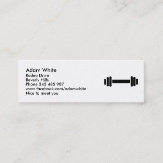 Barbell - Bodybuilding Mini Visitenkarte
