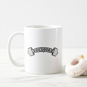 Barbell, CONQUER - Inspirationsstifter Gym Kaffeetasse