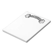 Barbell, CONQUER - Inspirationsstifter Gym Notizblock (Rotiert)