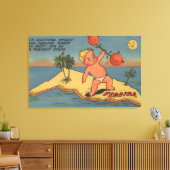 Barbell des Kindes, Orangen Leinwanddruck (Insitu (Wohnzimmer))