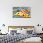 Barbell des Kindes, Orangen Leinwanddruck (Insitu (Schlafzimmer))