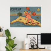Barbell des Kindes, Orangen Poster (Heimbüro)