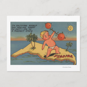 Barbell des Kindes, Orangen Postkarte