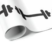 Barbell Dumbbelltraining Geschenkpapier (Rolleneckpunkt)
