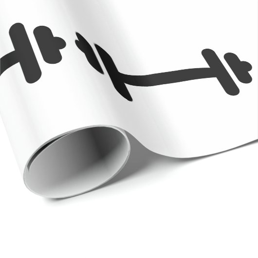 Barbell Dumbbelltraining Geschenkpapier (Rolleneckpunkt)