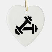 Barbell Dumbbelltraining Keramik Ornament (Rechts)
