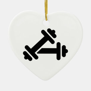 Barbell Dumbbelltraining Keramik Ornament