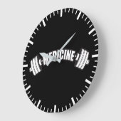 Barbell - Eisenmedizin - Gewichtheben Große Wanduhr (Winkel)
