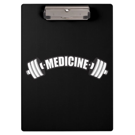 Barbell - Eisenmedizin - Gewichtheben Klemmbrett (Vorderseite)