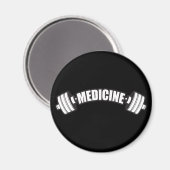 Barbell - Eisenmedizin - Gewichtheben Magnet (Vorderseite/Rückseite)