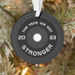 Barbell Fitness 2023 personalisiert Weihnachten Ornament