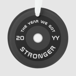 Barbell Fitness 2025 personalisiert Weihnachten Ornament