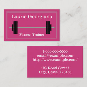 Barbell Fitness Trainer Business Card Visitenkarte