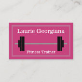 Barbell Fitness Trainer Business Card Visitenkarte (Vorderseite)
