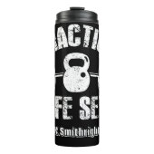 Barbell Kettlebell praktiziert sichere Set Thermosbecher (Vorderseite)