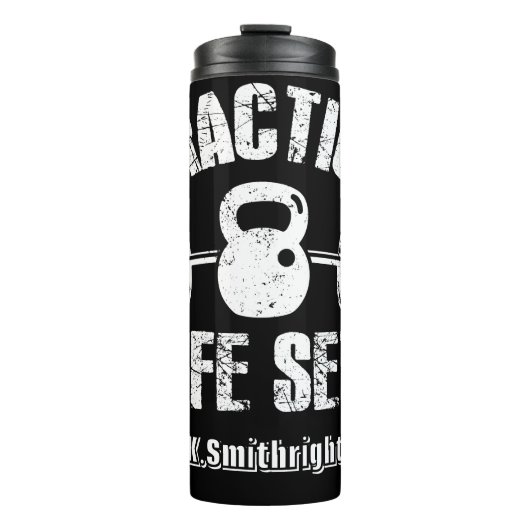 Barbell Kettlebell praktiziert sichere Set Thermosbecher (Vorderseite)