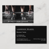 Barbell Lifter Fitness Foto Business Card Visitenkarte (Vorne/Hinten)