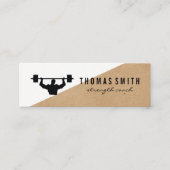 Barbell Personal Trainer - Farbblock Mini Visitenkarte (Vorderseite)