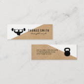 Barbell Personal Trainer - Farbblock Mini Visitenkarte (Vorne/Hinten)