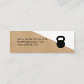 Barbell Personal Trainer - Farbblock Mini Visitenkarte (Rückseite)