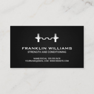 Barbell Personal Trainer Visitenkarte