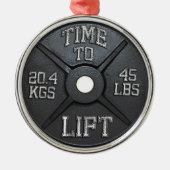 Barbell Plate - Heavy Lift Ornament Aus Metall (Vorne)
