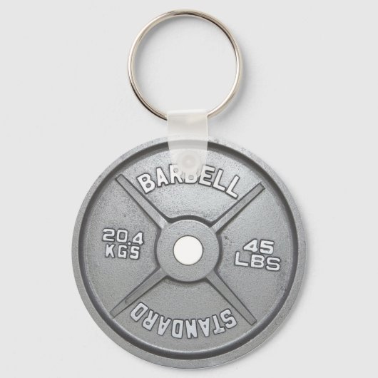 Barbell Plate Schlüsselanhänger (Vorderseite)