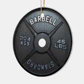 Barbell Plate Tree Ornament (Links)