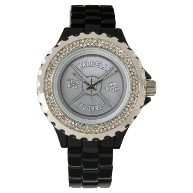 Barbell Plate Wrist Watch Armbanduhr (Vorderseite)