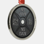 Barbell-Platte - keine Schmerz kein Gewinn Ornament Aus Metall (Rechts)