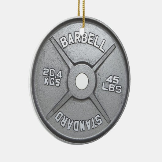 Barbell-Platte Keramik Ornament (Rechts)