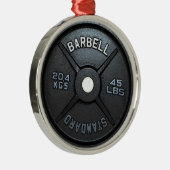 Barbell-Platten-Baum-Verzierung Ornament Aus Metall (Rechts)