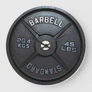Barbell-Platten-Wanduhr Große Wanduhr