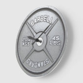 Barbell-Platten-Wanduhr Große Wanduhr (Winkel)